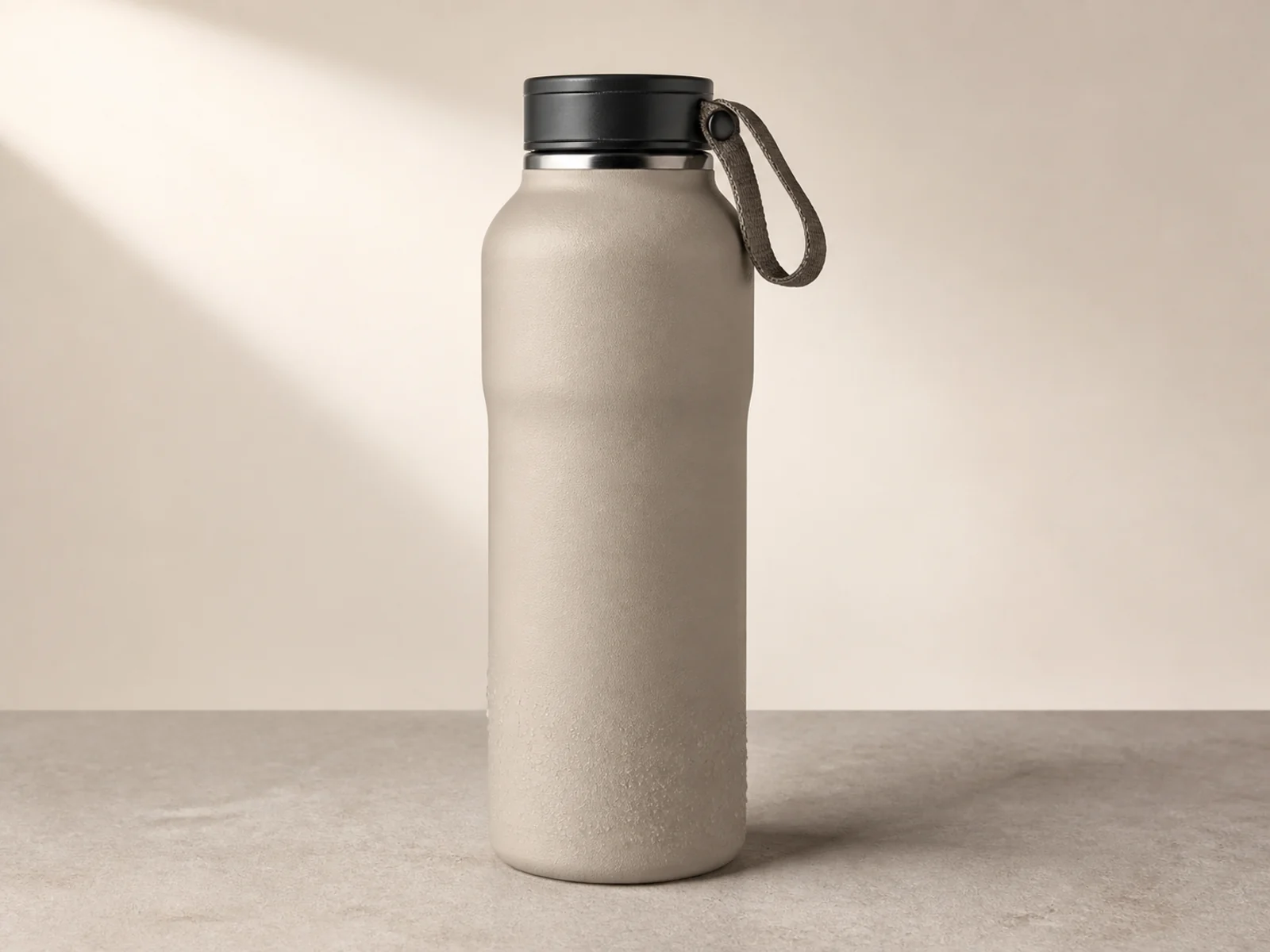 Matte doppelwandige Edelstahlflasche mit 0,75 Liter Fassungsvermögen
